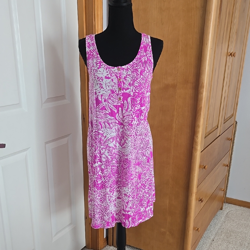 Lilly Pulitzer Floral Pink Sleeveless Women's Dress